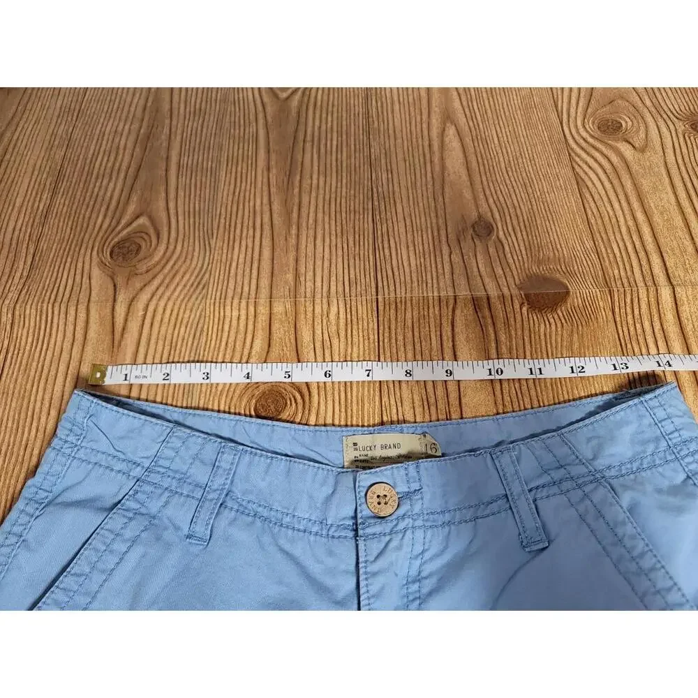 Lucky Brand Boy's Size 16‎ Youth Cargo Shorts Blue 100% Cotton